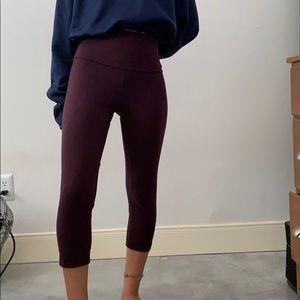 Burgundy leggings